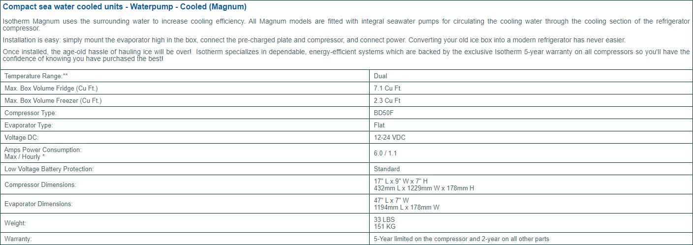 Water Cooled Magnum 2512 (Sea Water) - Flagship Marine