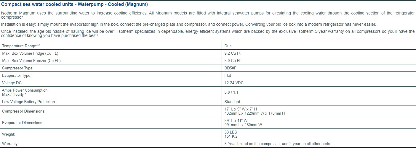 Water Cooled Magnum 2513 (Sea Water) - Flagship Marine