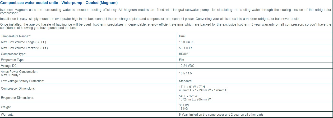 Water Cooled Magnum 2607 (Sea Water) - Flagship Marine