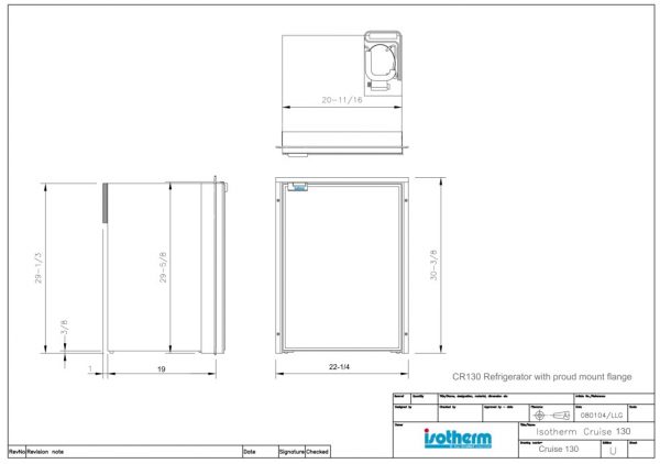 Isotherm Cruise Classic 130 Drink Classic Stainless Steel - 4.6 cu.ft ...